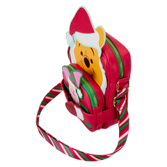 LOUNGEFLY Winnie The Pooh Santa Winnie & Piglet Crossbuddies Cosplay Crossbody Bag With Coin Bag