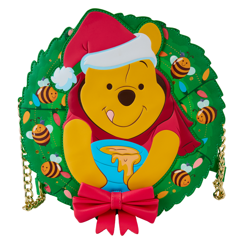 LOUNGEFLY Winnie The Pooh Stuck In Wreath Glow Crossbody Bag