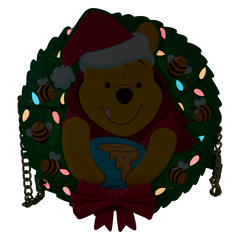 LOUNGEFLY Winnie The Pooh Stuck In Wreath Glow Crossbody Bag