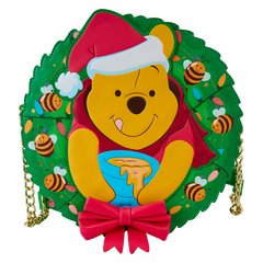 LOUNGEFLY Winnie The Pooh Stuck In Wreath Glow Crossbody Bag