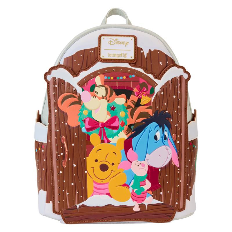 LOUNGEFLY Winnie The Pooh & Friends Christmas Greetings Light Up Mini Backpack