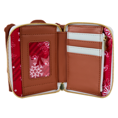 LOUNGEFLY Winnie The Pooh & Friends Christmas Greetings Zip Around Wallet