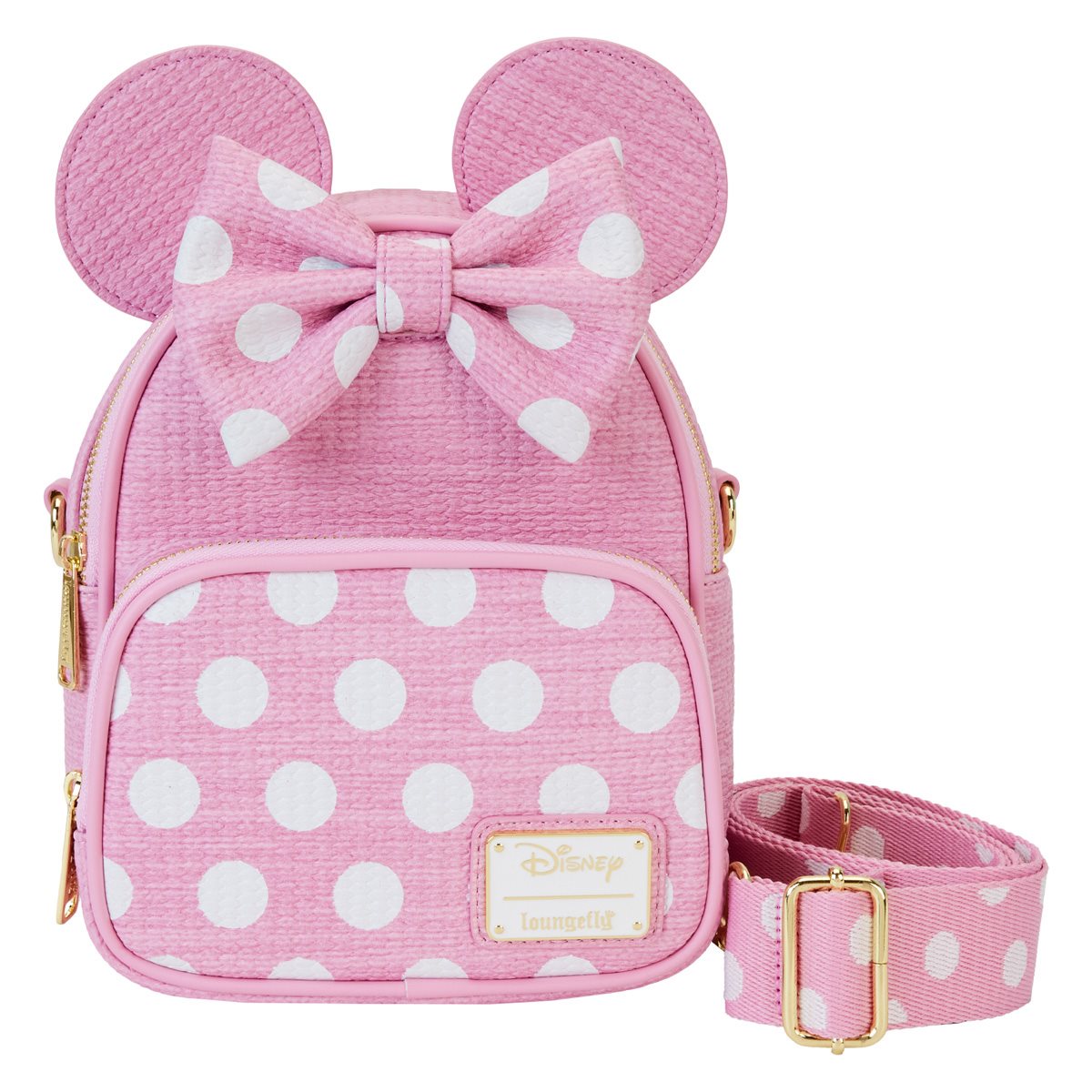 LOUNGEFLY Disney Minnie Straw Mini Convertible Bag