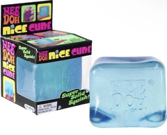 Schylling NeeDoh Nice Cube -Sensory Squeeze Toy with Super Solid Squish - 2.25" Cube (BLUE)