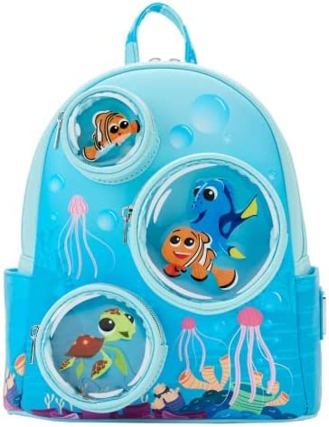 LOUNGEFLY Finding Nemo 20th Anniversary Bubble Pocket Double Strap Shoulder Bag