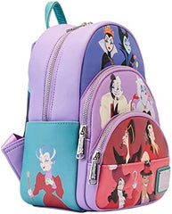 Loungefly Disney Villains Color Block Triple Pocket Backpack