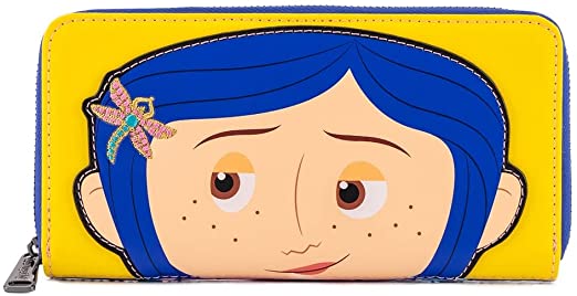 LOUNGEFLY Laika Coraline Raincoat Cosplay Ziparound Purse