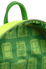 LOUNGEFLY Disney Monsters Inc Mike Wazowski Scare Cosplay Womens Double Strap Shoulder Bag Purse