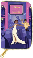 LOUNGEFLY Disney Princess And The Frog Tiana's Palace Zip Around Wallet- Fashion Cosplay Disney bound Cute Wallets