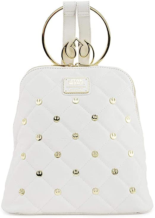 LOUNGEFLY Star Wars White Gold Rebel Hardware Mini Backpack