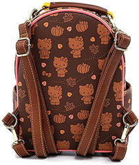 LOUNGEFLY HELLO KITTY - PUMPKIN SPICE AOP CONVERTIBLE MINI BACKPACK