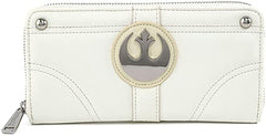 LOUNGEFLY Star Wars Princess Leia Hoth Cosplay Zip Around Wallet, Ivory