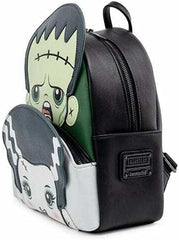 LOUNGEFLY Universal Monsters Frankie and Bride Cosplay Backpack