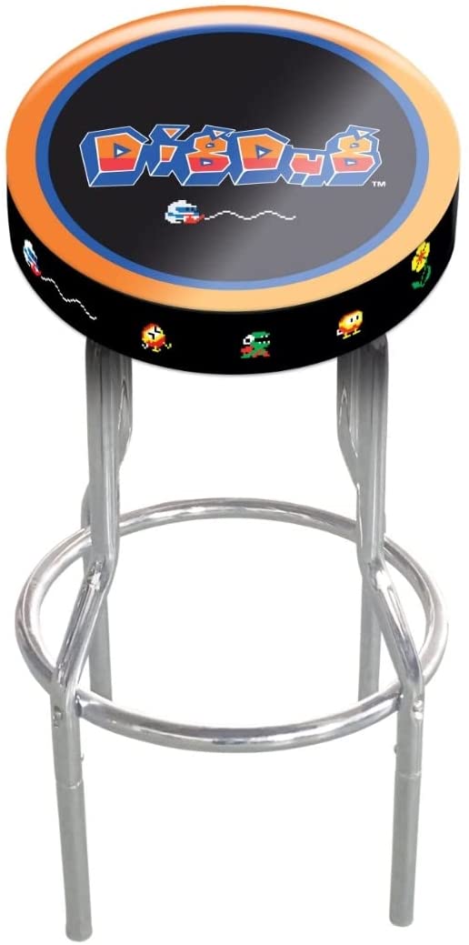 ARCADE1UP Stool Adjustable Height 21.5 inches to 29.5 inches (Dig Dug)
