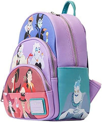 Loungefly Disney Villains Color Block Triple Pocket Backpack