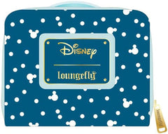 LOUNGEFLY X Disney Mickey & Minnie Snow Globe Zip Around Wallet - Fashion Cosplay Disneybound Cute Wallets