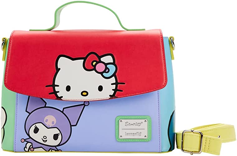 Loungefly Hello Kitty & Friends Color Block , Red Crossbody Bag