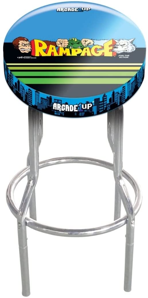 ARCADE1UP Stool Adjustable Height 21.5 inches to 29.5 inches (Rampage)