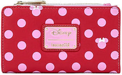 Loungefly Disney Minnie Mouse Pink Polka Dot Pattern Faux Wallet