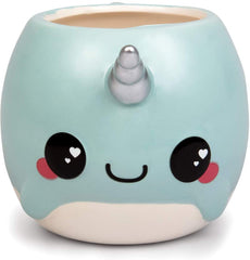 Blue Narwhal Coffee Mug - Unicorn of the Sea - Glitter Galaxy - Ceramic