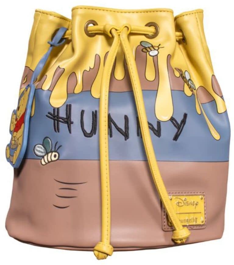 LOUNGEFLY Disney Winnie the Poof 95th Anniversay Honey Pot Womens Convertible Shoulder Bag Purse