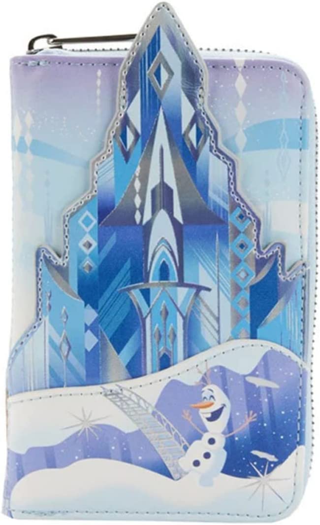 LOUNGEFLY Disney Frozen Princess Castle Zip Around Wallet Frozen One Size
