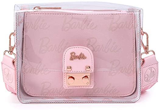 LOUNGEFLY Barbie Gold Lock Crossbody Bag