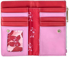 Loungefly Disney Minnie Mouse Pink Polka Dot Pattern Faux Wallet