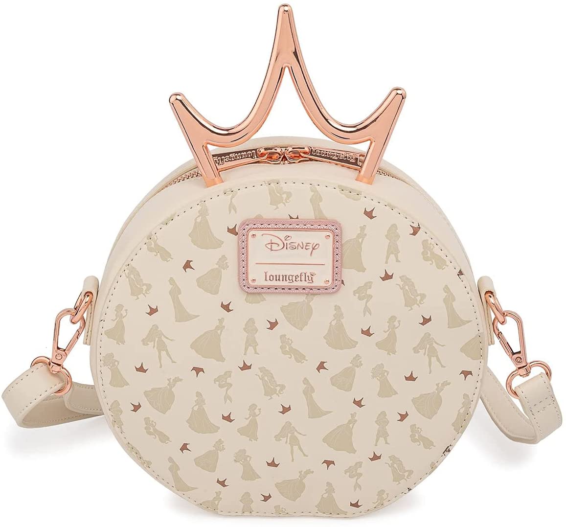 LOUNGEFLY Disney Ultimate Princess Metal Crown Crossbody