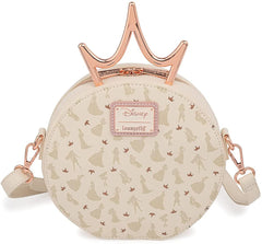 LOUNGEFLY Disney Ultimate Princess Metal Crown Crossbody