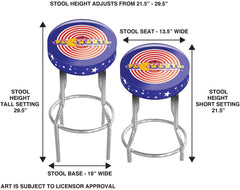 ARCADE1UP Stool Adjustable Height 21.5 inches to 29.5 inches (Pac Mania)
