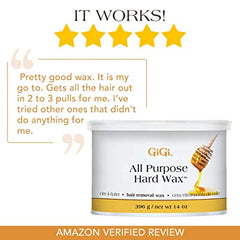 GiGi All Purpose Hair Removal Hard Wax for All Skin Types, 14 oz