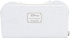 LOUNGEFLY Disney Minnie Sequin Wedding Zip-Around Wallet