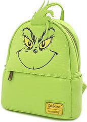 LOUNGEFLY The Grinch Faux Leather Mini Backpack