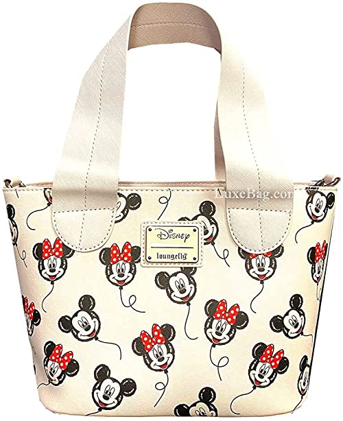 Loungefly Disney Mickey Minnie Mouse Balloons Crossbody Bag