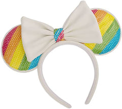 Loungefly Disney Minnie Mouse Rainbow Sequins Ears Headband