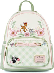 LOUNGEFLY Disney Bambi Springtime Gingham Womens Double Strap Shoulder Bag Purse
