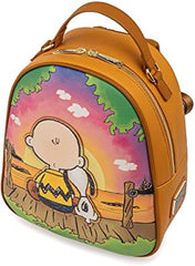 Loungefly Peanuts Charlie and Snoopy Sunset Double Strap Shoulder Bag