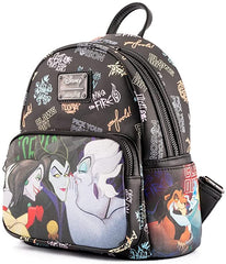 LOUNGEFLY Disney Villains Club Womens Double Strap Shoulder Bag Purse