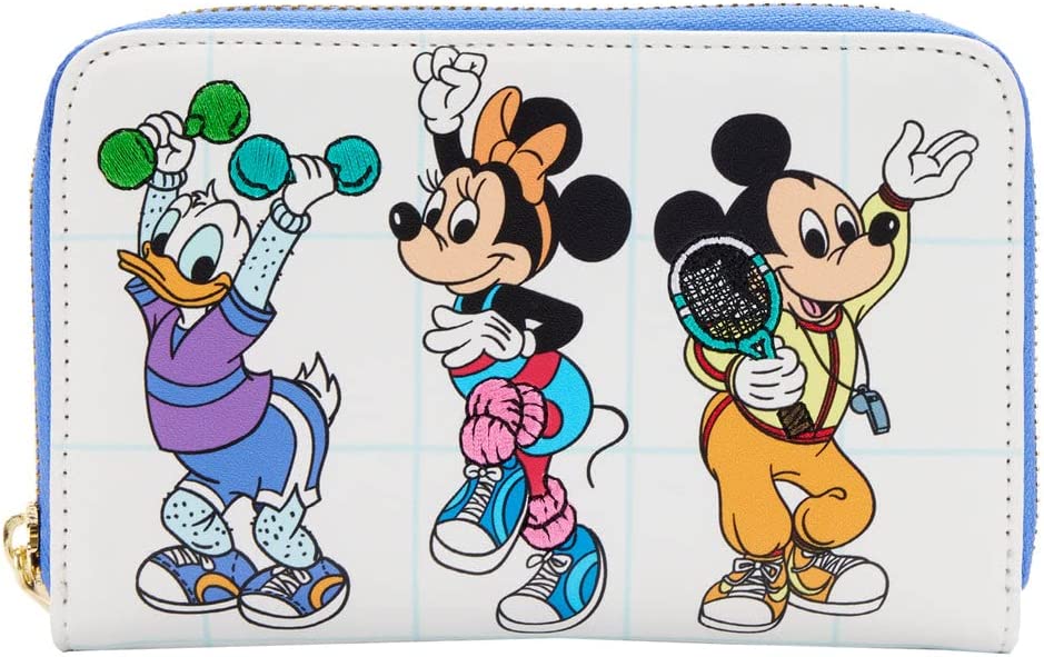 LOUNGEFLY Disney Mousercise Zip Around Wallet
