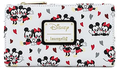 Loungefly Disney Mickey and Minnie Mouse Love AOP Faux Leather Wallet