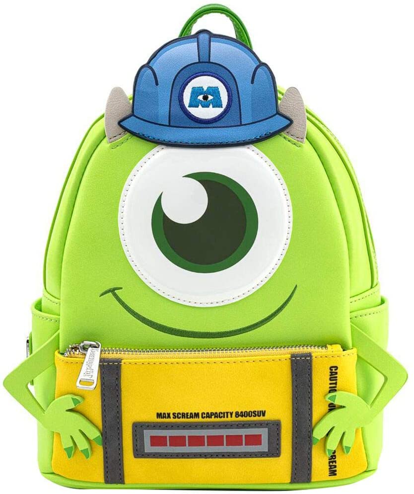 LOUNGEFLY Disney Monsters Inc Mike Wazowski Scare Cosplay Womens Double Strap Shoulder Bag Purse