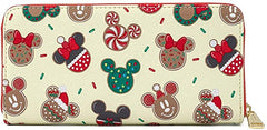 LOUNGEFLY Mickey Mouse Christmas Cookies Wallet