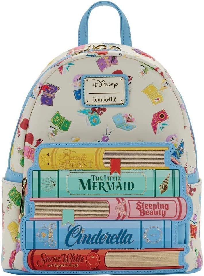 LOUNGEFLY Disney Princess Books Classics Womens Double Strap Shoulder Bag Purse
