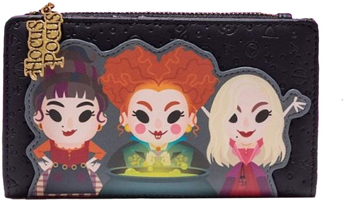 LOUNGEFLY Disney Hocus Pocus Sanderson Sisters Witches Chibi Wallet