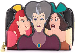 LOUNGEFLY Disney Villains Scene Evil Stepmother and Stepsisters Faux Leather Wallet