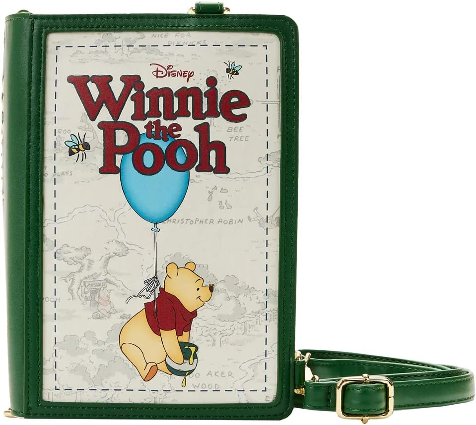 LOUNGEFLY Winnie the Pooh Classic Book Cover Convertible Crossbody