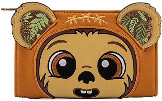 LOUNGEFLY Star Wars Wicket Ewok Cosplay Faux Leather Wallet