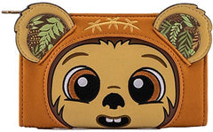 LOUNGEFLY Star Wars Wicket Ewok Cosplay Faux Leather Wallet
