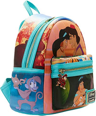 LOUNGEFLY Disney Aladdin Jasmine Princess Scenes Double Strap Shoulder Bag